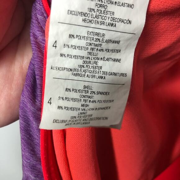 Speedo Heathered Clip Back One Piece Swim Purple 4 - Picture 10 of 11